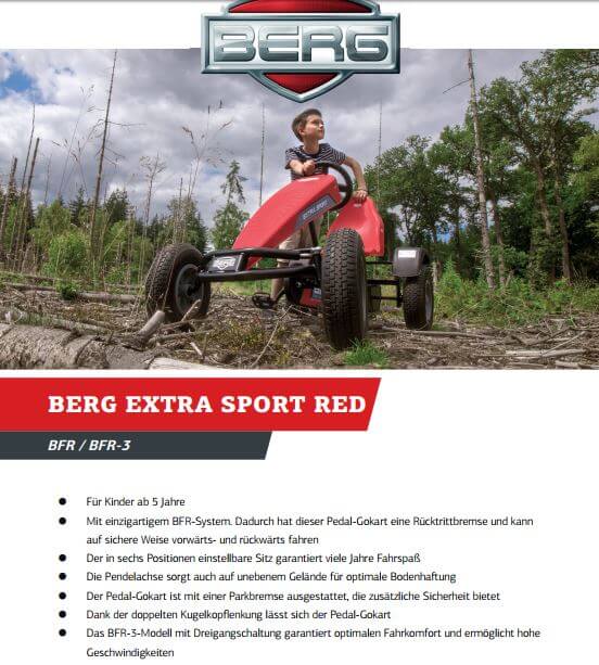 Berg Extra Sport Red - kaufen auf gokart-profi.de
