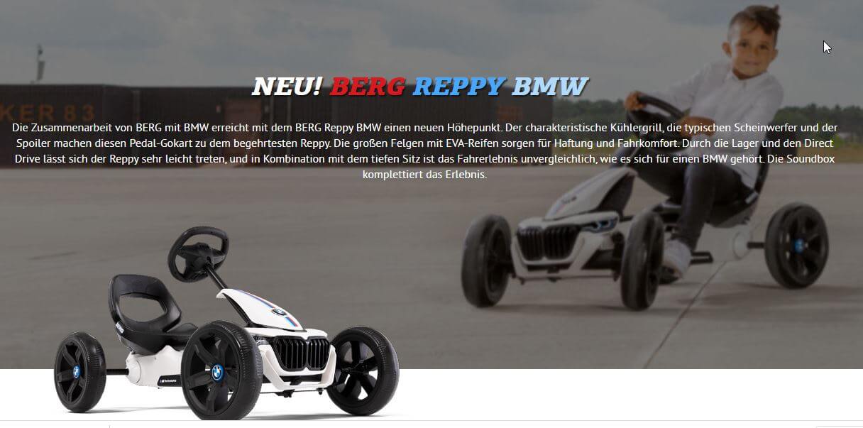 BERG Toys 2020: Neuheiten der Spielwarenmesse - BERG Reppy BMW - gokart-profi.de