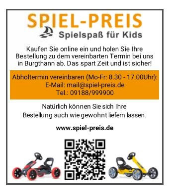 Anzeige Neumarkter Wochenblatt - SPIEL-PREIS - CLICK&COLLECT 