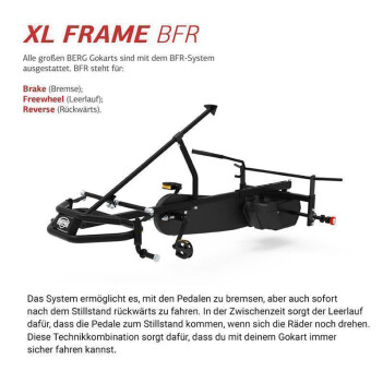 BERG Gokart XL - Race GTS Grau BFR + Seitenschürzen + Soziussitz