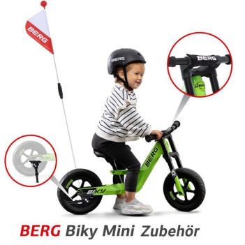BERG Laufrad Biky Mini grün 10" + Seitenstütze