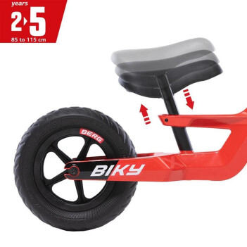 BERG Laufrad Biky Mini rot 10" + Seitenstütze