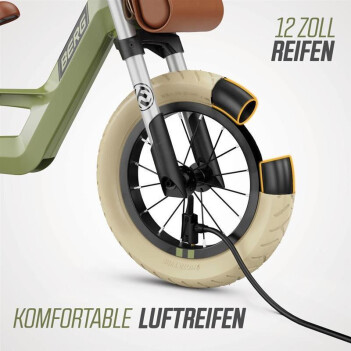BERG Laufrad Biky Retro grün 12" + Seitenstütze
