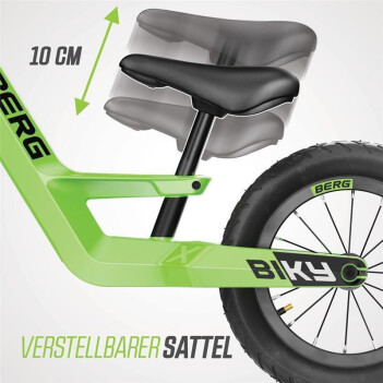 BERG Laufrad Biky City grün 12" + Helm (48-52cm)