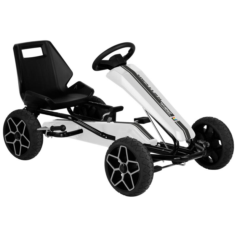 Kinder Pedal Go Kart Aufsitzauto mit Verstellbarem Schalensitz