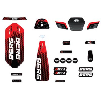 BERG Gokart Rally - Sticker Set APX Red 3 Gears ERSATZTEIL