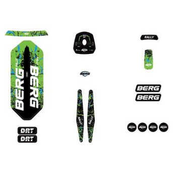 BERG Gokart Rally - Sticker Set DRT Green ERSATZTEIL