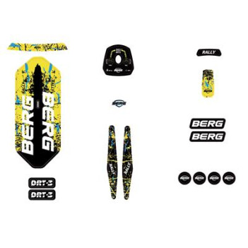 BERG Gokart Rally - Sticker Set DRT Yellow 3 Gears...