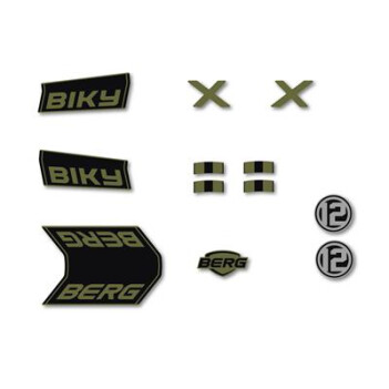 BERG Gokart Biky - Sticker set Retro Green ERSATZTEIL