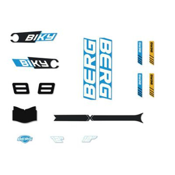 BERG Gokart Biky - Sticker set Cross Blue Handbrake...